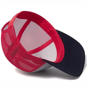 Gorra de béisbol deportiva con logotipo personalizado al por mayor, bordado 3D, de espuma y malla, de color sólido, de alta calidad. - Product Image 6