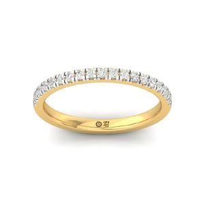 Radiance Royale Luxury Cut Lab Grown Diamond Half <b>Eternity</b> <b>Ring</b> 925 Sterling <b>Silver</b> Gold Plated Finish for Women Wedding - Product Image 1