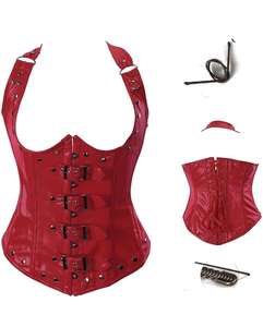 Corsets vintage pour femmes, sexy, gainants, respirants, en cuir moderne, pour grandes tailles - Product Image 2