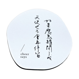 Aimant de réfrigérateur Creative White Motto – Autocollant magnétique irrégulier avec texte noir pour cadeaux et décoration - Product Image 1