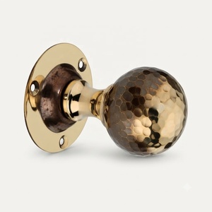 Classic Hammered Solid <b>Brass</b> <b>Door</b> <b>Knob</b> <b>Antique</b> Farmhouse Home Office <b>Door</b> Hardware Durable 128mm Round Design Dhanvi DE-10 - Product Image 3