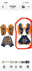 ถุงมืออเมริกันฟุตบอล-ถุงมือกีฬากลางแจ้งทำจากซิลิโคนและยาง - Product Image 1