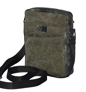 Sacs bandoulière messager vintage décontractés en cuir véritable et toile pour hommes, vente en gros, collection été - Product Image 6