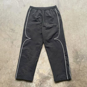 Custom Streetwear Baggy Windbreaker Pants Unisex Contrast Piping Tracksuit Bottoms <b>Waterproof</b> Techwear Joggers for Men Women - Product Image 5