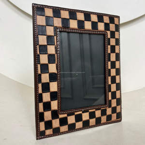 Nouveau cadre Photo en cuir à carreaux usiné à la main en gros cadre Photo décoratif de table et de montage mural pour la maison et l'affichage de bureau - Product Image 4