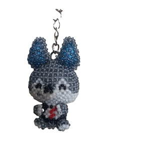 Glass Beaded <b>Key</b> <b>Chain</b> Handmade Eco Friendly Christmas Tree Ornament Decoration Handmade Glass Beaded Ornament Keychain Custom - Product Image 1