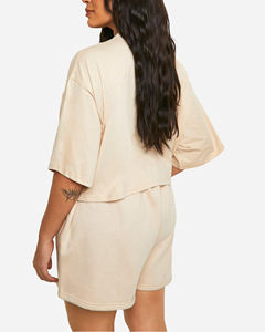 Ensemble de yoga deux pièces pour femme 2026, fabriqué au Pakistan, vêtements en stock, t-shirts, vêtements de mode, hauts courts grande taille - Product Image 3