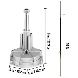Sistema di sterzo marino fuoribordo da 10 piedi con albero da 3/4 e volante da 13,5 pollici per yacht, ricambi e accessori per cavi di sterzo per imbarcazioni da 10 piedi - Product Image 3