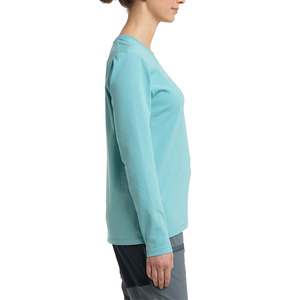 T-shirt à manches longues pour femmes, en coton doux, col rond, décontracté, léger, respirant, confortable, haut basique pour tous les jours et coupe décontractée - Product Image 5