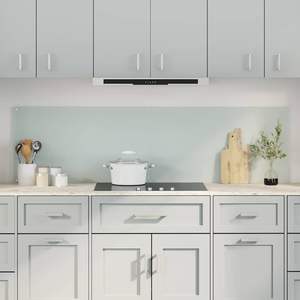 2 pezzi di rivestimento per cucina da 35,43 x 19,69 pollici in vetro temperato bianco che migliorano lo stile e la durabilità della cucina - Product Image 1