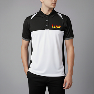 Chemises polo homme 100% coton de haute qualité, bicolores, impression DTF personnalisée, manches courtes, respirantes, vêtements décontractés d'été. - Product Image 4
