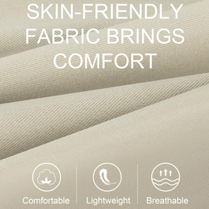 Fashion <b>Men's</b> Breathable Casual Solid Colour <b>Elastic</b> <b>Waist</b> Long Straight Leg Canvas Fabric Outdoor <b>Trousers</b> - Product Image 6
