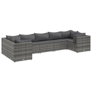 Conjunto de Muebles de Jardín de Ratán Sintético Antracita con Acero con Recubrimiento en Polvo - Product Image 2