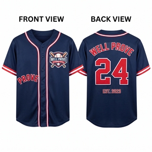 Maillot de baseball gris premium en tissu interlock polyester 220 GSM avec broderie personnalisée en patch chenille et absorption de l'humidité - Product Image 5