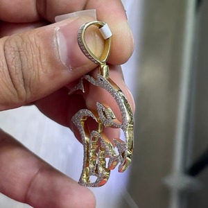 High quality Animal Pendant <b>Charm</b> 925 silver + moissanite Plated Crystal Luxury Hip hop Style Unisex <b>Jewelry</b> pendant - Product Image 5