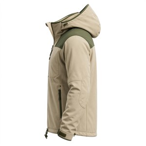 Men's Windproof Fleece <b>Jacket</b> Polyester Shell Cotton <b>Sherpa</b> <b>Lined</b> Stand Collar Hooded Full Zip Winter Sportswear - Product Image 5
