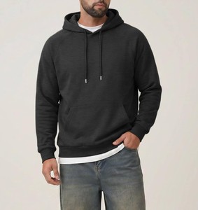 Sweat à capuche en molleton épais pour homme avec poche kangourou, cordon de serrage réglable, poignets côtelés, coupe décontractée, streetwear - Product Image 2
