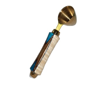 Cuillère à café en métal classique Design innovant cuillère à mesurer en bois pour assaisonnement cuisine table herbe épices outils boîte emballée - Product Image 1