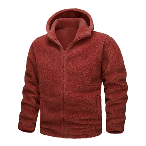 Sweat à capuche chaud en polaire Sherpa pour homme et femme, personnalisé, doux, en peluche, avec fermeture éclair, style décontracté, streetwear, vêtement d'extérieur brodé - Product Image 4