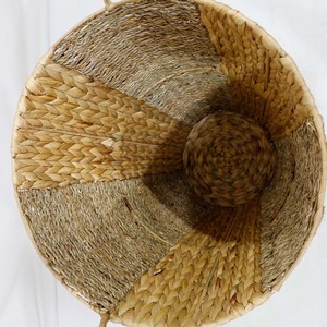 Panier à linge et organiseur de jouets en jacinthe d'eau et jonc de mer écologiques avec poignées pour l'organisation de la maison - Product Image 2