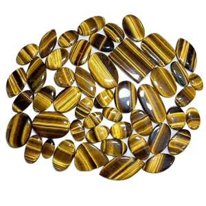 Natural <b>Tiger</b> <b>Eye</b> Cabochon Lot Smooth Polished Round oval pear square Shape Stone Semi-Precious <b>Tiger</b> <b>Eye</b> Gemstone - Product Image 1