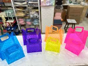 Bolsas de Compras de PVC Transparentes Personalizadas con Asa de Cuero, Bolsas de Regalo con Logotipos - Product Image 2