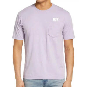 T-shirts unis à poche légers, faible MOQ, couleur unie, fabriqués au Pakistan - Product Image 1