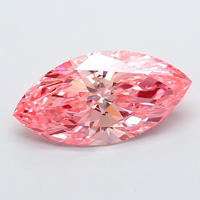 Luxeshine Pembe Markiz Kesim Laboratuvarda Yetiştirilmiş Elmas 2 Karat VVS2 IGI Sertifikalı Fantazi E Renk Mükemmel Kesim Gevşek Mücevher Yapımı İçin