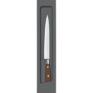 Couteau à fileter de 20 cm en acier inoxydable, lame droite flexible, couteau à découper la viande de poisson avec manche en bois brun à triple rivet ergonomique - Product Image 2