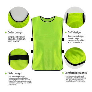 Pinnies Soccer Training Vest Adult Breathable <b>Mesh</b> Reversible Numbered Football Jersey Lightweight Practice Bib for Team Sports - Product Image 5