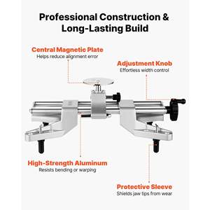 1 pièce Jauge de carrossage de précision en alliage d'aluminium, Outil d'alignement de roues magnétique universel pour jantes de 11 à 25 pouces, Outil de réparation de pneus - Product Image 6