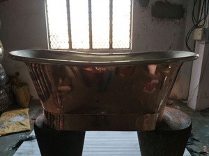 อ่างอาบน้ำทองแดงสีดำทองแดงสำหรับห้องน้ำอ่างอาบน้ำทองแดงดีไซน์หรูหราแบบเรียบง่าย - Product Image 5