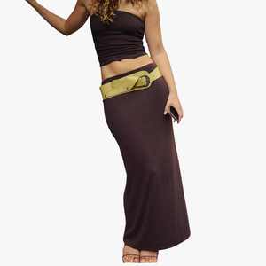 Best Seller Women's Two Piece <b>Set</b> Sleeveless Tube Top Full Length Skirt Solid Color <b>Sexy</b> Club Wear Summer Beach Maxi <b>Set</b> Women - Product Image 4
