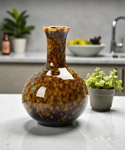 New Arrival <b>Ceramic</b> <b>Vase</b> Wabi Sabi Style Crackled Glaze Handmade Tabletop Decor 8-16 Inches Green Black Finish - Product Image 4