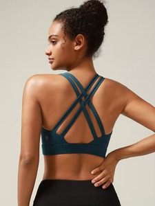 Women's Longline Fitness Sports Bra | Multi Strap Backless Workout Top | Seamless Compression Running Activewear Bralet - Product Image 2