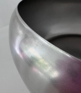Modern Brushed Stainless Steel Bulbous Decorative Bowl <b>Round</b> Satin Finish Metal Centerpiece <b>Basin</b> for Home & Hotel Decor - Product Image 6