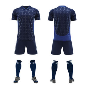 Wholesale Printed Football Jerseys & Shorts for Adults & Kids Retro Style Breathable Quick Dry 100% Polyester Soccer Uniforms - Product Image 2