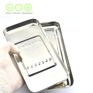 ถาดใส่เครื่องมือผ่าตัดสแตนเลส ได้รับการรับรองมาตรฐาน ISO13485 ที่ใส่เครื่องมือแพทย์รูปทรงสี่เหลี่ยมผืนผ้า อุปกรณ์ยึดเครื่องมือผ่าตัด - Product Image 4
