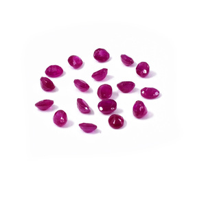 Rubíes africanos naturales calibrados en forma ovalada de 3x4 mm, piedras preciosas de rubí facetadas sueltas naturales para la fabricación de joyas, listas para usar. - Product Image 1