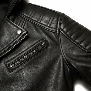 Latest Design Unisex Sheep Skin <b>Leather</b> Denim Lightweight <b>Winter</b> <b>Jacket</b> Eco-Friendly Waterproof Customizable Letter Pattern - Product Image 5