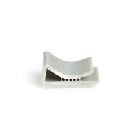 Clip adhésif pour câble Essentra, pince adhésive plate pour câble, organisateur de câbles en PVC gris SR 1789, clip adhésif pour câble plat