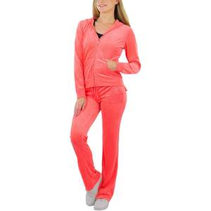 Conjunto Deportivo Casual de Terciopelo para Mujer con Chaqueta con Cierre y Pantalones Jogger a Juego, Tela Suave y Moda Contemporánea - Product Image 1