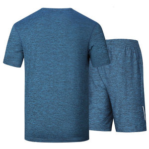 ชุดวอร์มลำลองผู้ชาย แขนสั้น ผ้าฟลีซ ระบายอากาศดี เหมาะสำหรับฤดูร้อน ชุดออกกำลังกาย วิ่ง และใส่เป็นเสื้อคลุม - Product Image 2