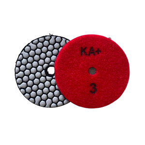 Tampon de polissage en résine diamantée sèche flexible de 4 pouces 100mm KA + 3.5mm d'épaisseur Logo OEM Vietnam Made Stone Floor Wall Buff - Product Image 1