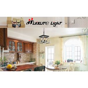 4-<b>Light</b> White Iron Farmhouse Chandeliers <b>for</b> Dining <b>Room</b> No Bulbs Included Pendant <b>Lights</b> - Product Image 5