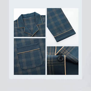 Nuevas Pijamas a Cuadros para Hombre, Ropa de Dormir de Manga Larga para Primavera/Otoño, Talla Grande, Conjunto de Ropa de Abrigo para Otoño/Invierno - Product Image 3