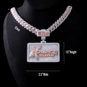 Bereal Custom Moissanite Brilliant Cut Iced VVS Hip Hop Name Letter Pendant 925 Silver 18K Gold for Certified Necklace Chain - Product Image 5