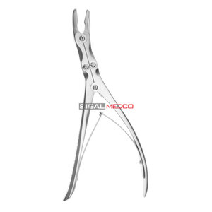 Rongeur à os en acier inoxydable, angle de 15 degrés, morsure 7x16mm, action composée 9 pouces, 23cm, instrument chirurgical orthopédique durable - Product Image 1