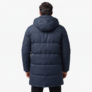 <b>Men's</b> <b>Long</b> Quilted Puffer Jacket Warm Hooded Zip Up Winter <b>Coat</b> Windproof Casual Padded Outerwear <b>for</b> <b>Men</b> Wholesale Fashion Styl - Product Image 6