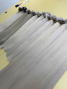 Premium Quality Vietnam Skin Weft Virgin Extensions Super Double Drawn <b>Bleached</b> Blonde Colors #PLA 40cm-90cm Human Wholesale - Product Image 1